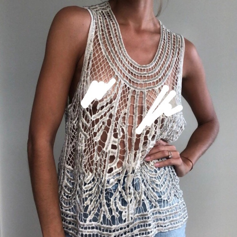 Anthropologie beaded top